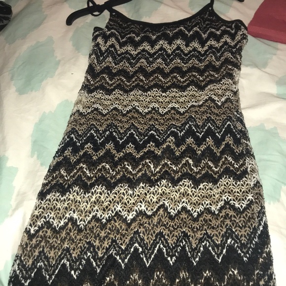 Multi- neutral colors spaghetti strap dress - Picture 3 of 3